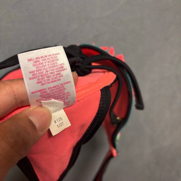 Xhilaration Bikini Top Cultural Print Aztec Push Up Tassels Womens Large Beachy - Picture 9 of 9